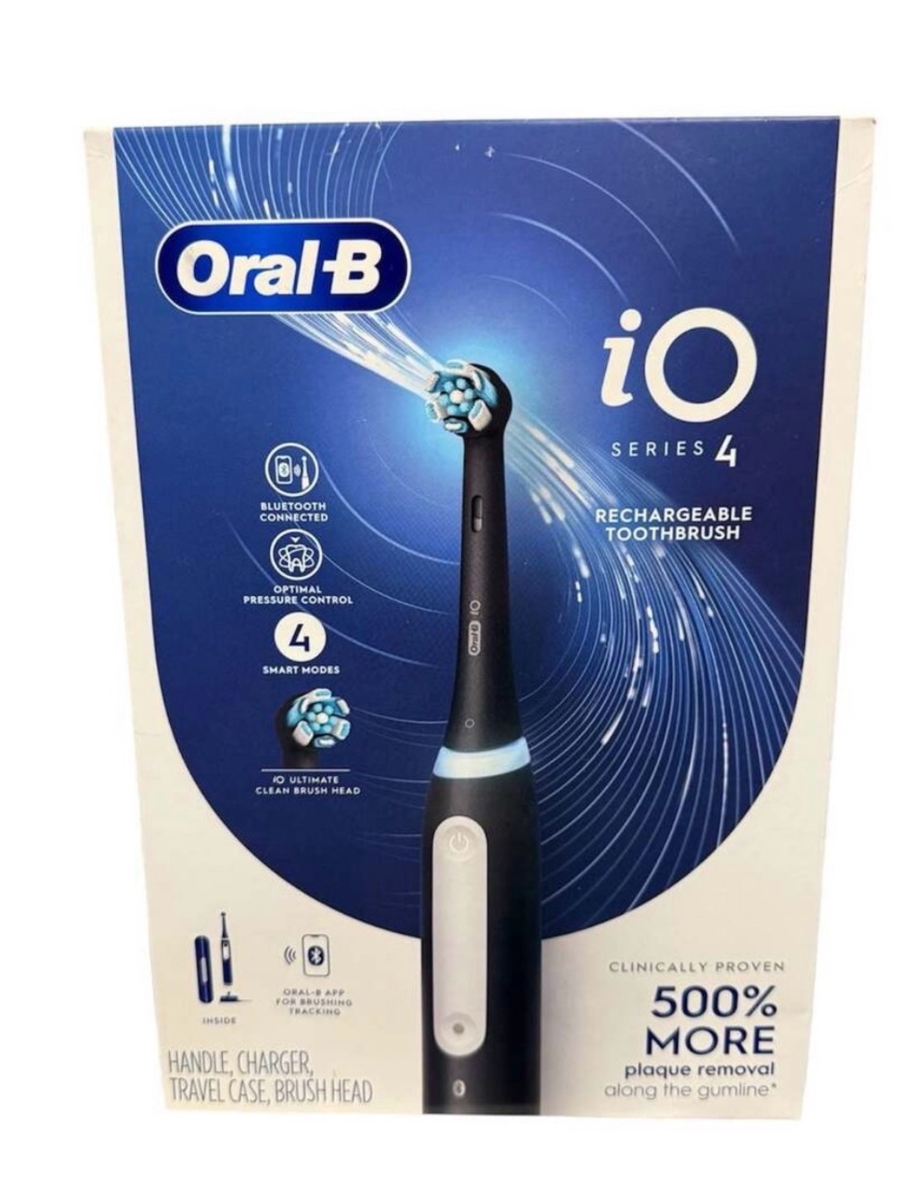 Oral-B iO Series 4 Rechargeable Electric Toothbrush — Black